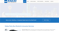 Desktop Screenshot of dallaspartybusrental.com